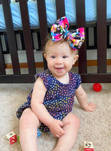 Load image into Gallery viewer, Rainbow Cheetah Fabric Bow