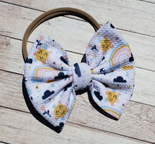 Load image into Gallery viewer, Sunshine Rainbows Fabric Bow