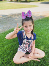 Load image into Gallery viewer, Butterfly Garden Fabric Bow