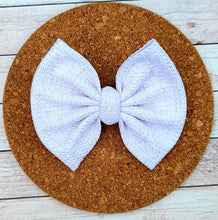 Load image into Gallery viewer, White and Gold Glitter Fabric Bow