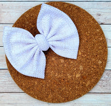 Load image into Gallery viewer, White and Gold Glitter Fabric Bow