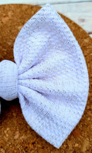 Load image into Gallery viewer, White and Gold Glitter Fabric Bow
