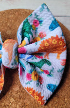 Load image into Gallery viewer, Dino Flowers Fabric Bow