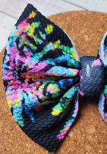 Load image into Gallery viewer, Neon Tie Dye Fabric Bow