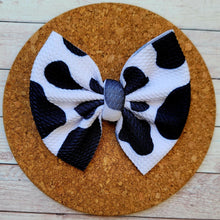 Load image into Gallery viewer, Cow Print Fabric Bow