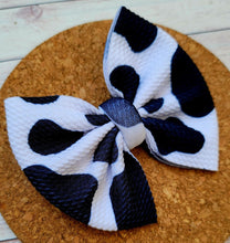 Load image into Gallery viewer, Cow Print Fabric Bow