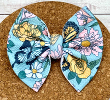 Load image into Gallery viewer, Butterfly Garden Fabric Bow