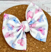 Load image into Gallery viewer, Beautiful Butterflies Fabric Bow