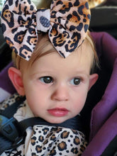 Load image into Gallery viewer, Cheetah Brown Fabric Bow