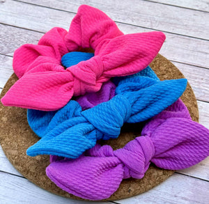 Dark Pink Bow Scrunchie