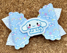 Load image into Gallery viewer, Cinnamonroll Feltie Glitter Layered Leatherette Bow
