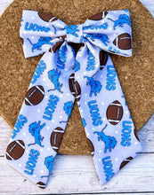 Load image into Gallery viewer, Lions Long Tails Fabric Bow
