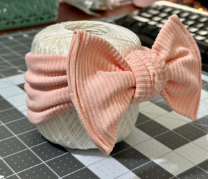 Ivory Cable Knit Sweater Infant Knotted Bow Headwrap