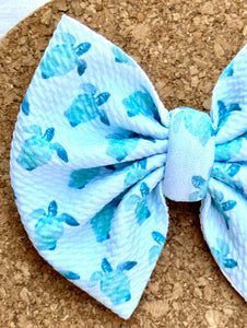 Turtles Fabric Bow