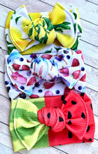 Load image into Gallery viewer, Berries Popsicles Infant Knotted Bow Headwrap
