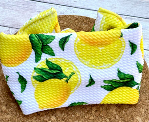 Lemons Infant Knotted Bow Headwrap