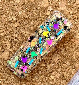 Neon Mouse Rectangle Resin Clip