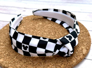 Mouse Checkered Supplies Hard Knot Headband