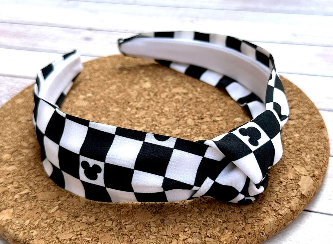 Mouse Checkered Supplies Hard Knot Headband