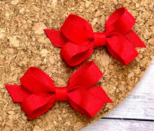 Load image into Gallery viewer, Red Itty Bitty Piggie Bows
