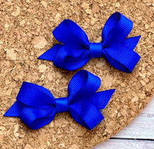 Load image into Gallery viewer, Royal Blue Itty Bitty Piggie Bows
