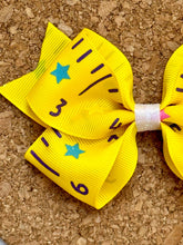 Load image into Gallery viewer, Yellow Measuring Tape Pattern Bow
