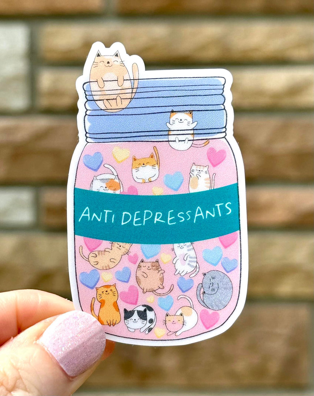 Cat Antidepressants MATTE Vinyl Sticker