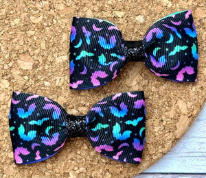 Multi Bats On Black Ribbon Piggies Set