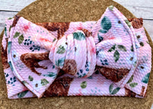 Load image into Gallery viewer, Hyland Cows Infant Knotted Bow Headwrap
