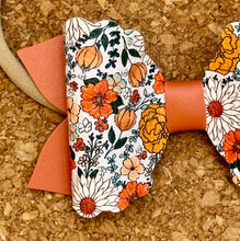 Load image into Gallery viewer, Fall Wildflowers Layered Leatherette Bow
