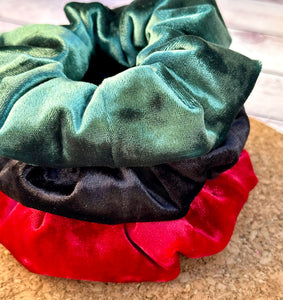 Green Velvet Scrunchie