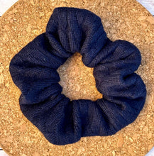 Load image into Gallery viewer, Navy Sweater Scrunchie
