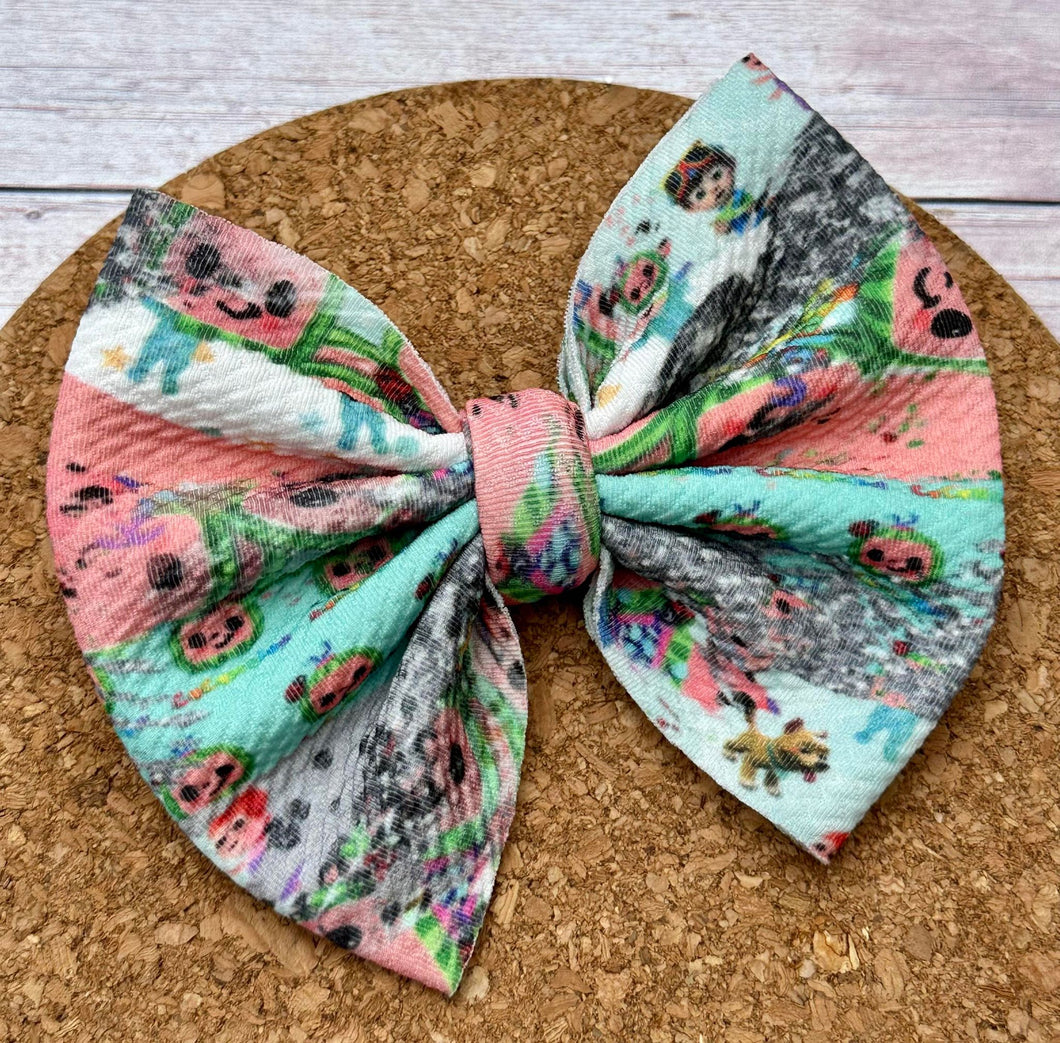 Melon Fabric Bow