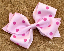 Load image into Gallery viewer, Pink Polka Dots Pattern Bow
