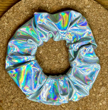 Load image into Gallery viewer, Silver Holographic Scrunchie
