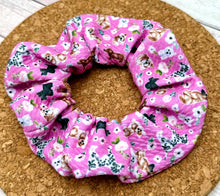 Load image into Gallery viewer, Puppies on Pink Scrunchie
