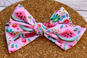 Watermelons Short Tails Fabric Bow