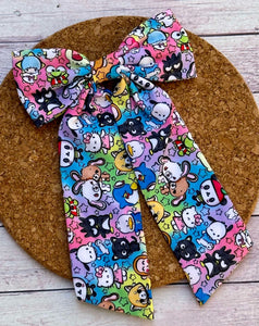 HK Friends Long Tails Fabric Bow