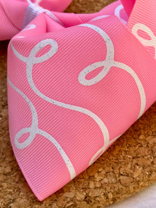 Pink Glitter Doodles JUMBO bow