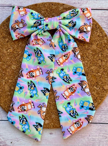 Dogs Long Tails Fabric Bow