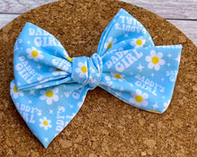 Load image into Gallery viewer, Daddy&#39;s Girl Short Tails Fabric Bow
