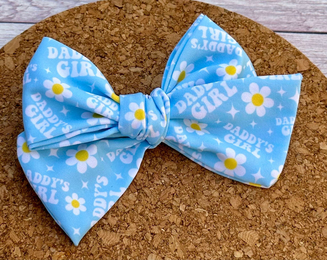 Daddy's Girl Short Tails Fabric Bow