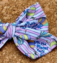 Load image into Gallery viewer, Oh The Places Short Tails Fabric Bow
