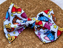 Load image into Gallery viewer, ABC Bear And Friends Short Tails Fabric Bow
