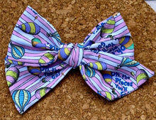 Load image into Gallery viewer, Oh The Places Short Tails Fabric Bow
