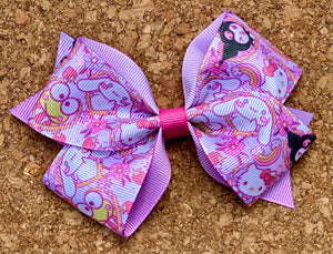 Kitty And Friends Pattern Bow