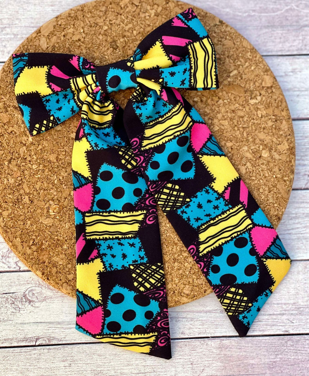 Sally Long Tails Fabric Bow