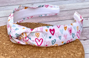 Hearts Hard Knot Headband