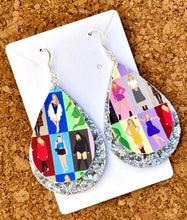 Load image into Gallery viewer, Eras Outfits Layered Glitter Teardrop Dangle Earrings
