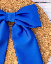 Load image into Gallery viewer, Royal Blue Swim Long Tails Fabric Bow
